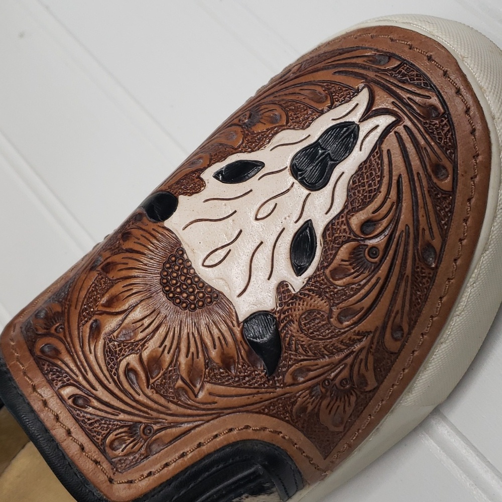 MYRA Western Skull Slip-On Shoes Size 8 Womens - Picture 9 of 9